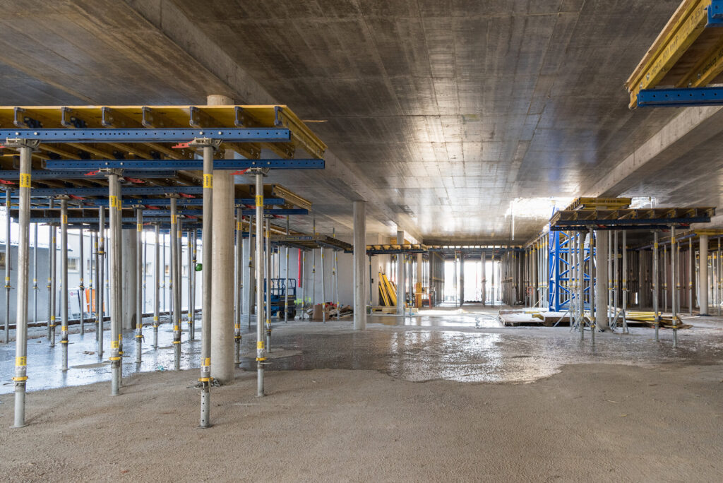 Ortbetonbau – Deckenschalung im Rohbau