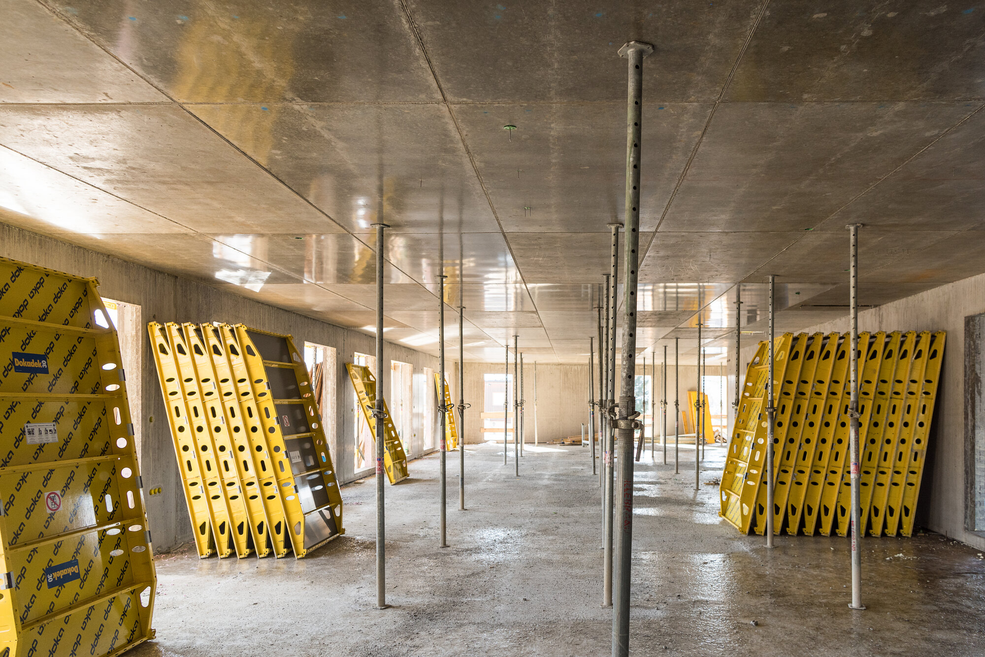 Ortbetonbau – Systemschalung im Bauwerk